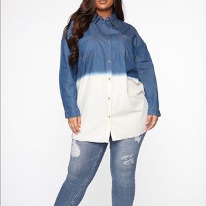 SOLD💰Denim ombré button